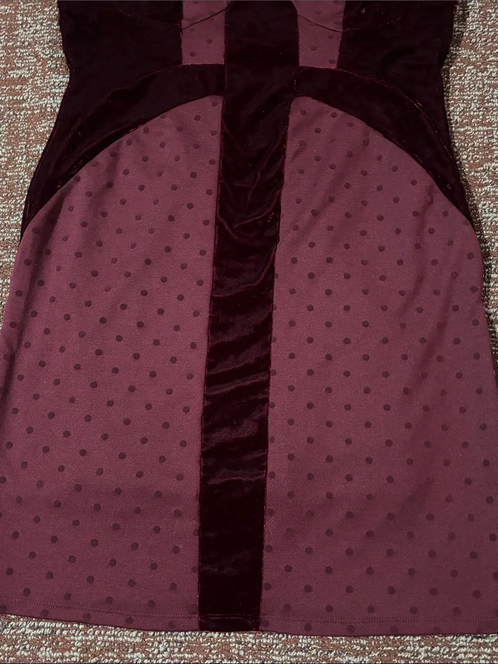 Free people dress maroon burgundy velvet faux bustier lace back party dress LG